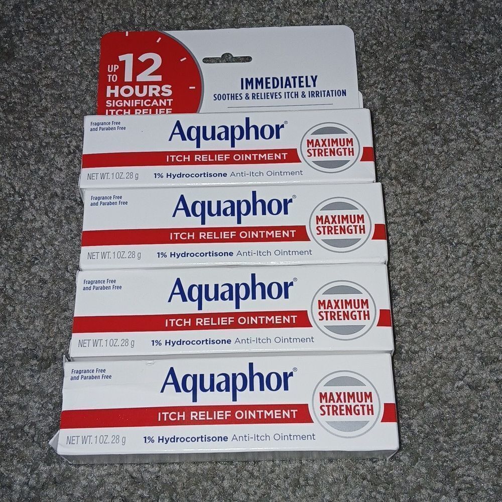 Aquaphor Itch Relief Ointment, 1% Hydrocortisone Anti Itch Skin Ointment…